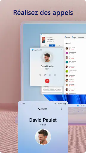 Lien avec Windows screenshot