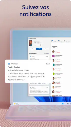 Lien avec Windows screenshot