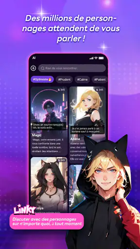 Linky AI : Tchat, Jouer, Union screenshot