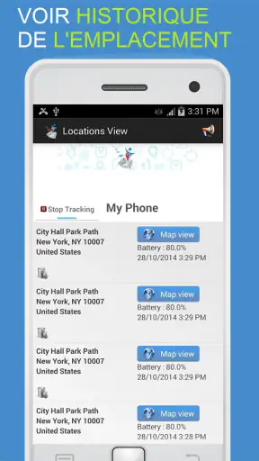 Localiser portable par numéro screenshot