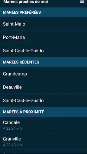 Marées proches de moi screenshot