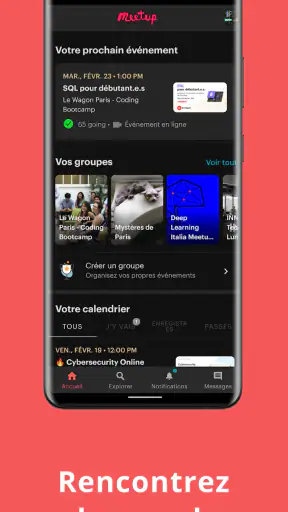 Meetup : événements locaux screenshot