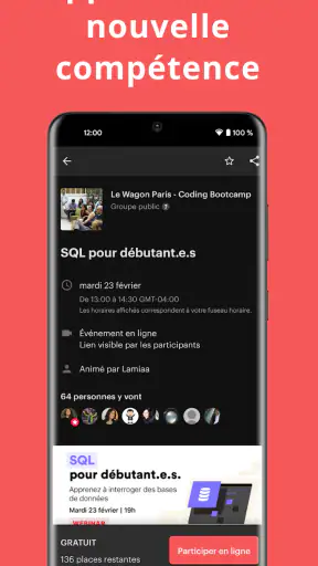 Meetup : événements locaux screenshot