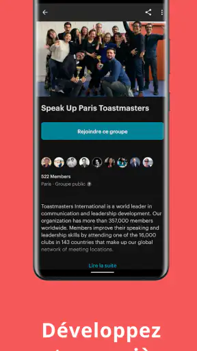 Meetup : événements locaux screenshot