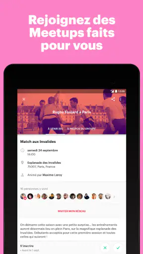 Meetup : événements locaux screenshot