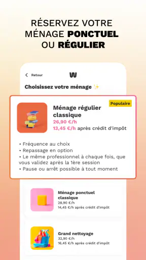 Ménage et bien-être - Wecasa screenshot