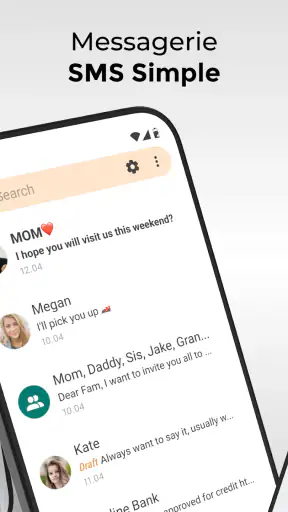 Messagerie SMS simple screenshot