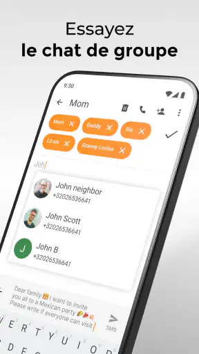 Messagerie SMS simple screenshot
