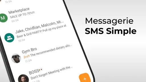 Messagerie SMS simple screenshot