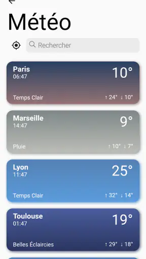 Météo screenshot