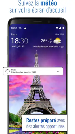 Météo et horloge transparent screenshot