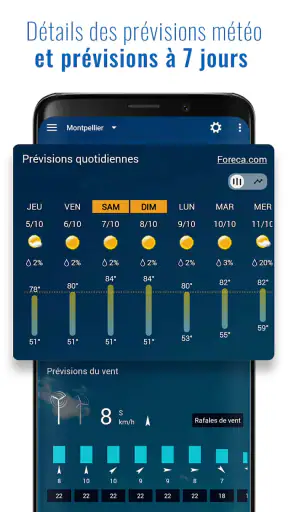 Météo et horloge transparent screenshot