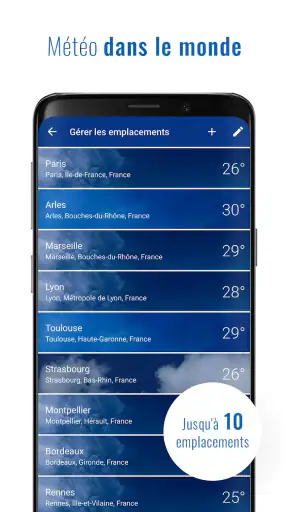 Météo et horloge transparent screenshot