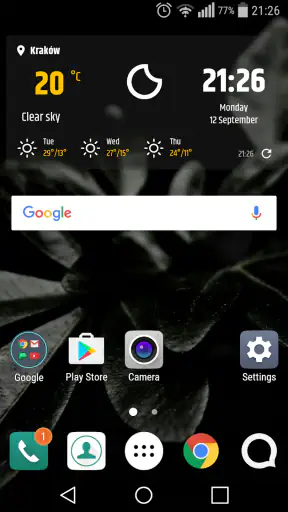 Météo simple et widget horloge screenshot