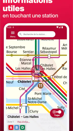 Métro de Paris et Itinéraires screenshot