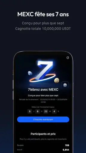MEXC : Achat de BTC et crypto screenshot