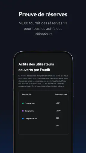 MEXC : Achat de BTC et crypto screenshot