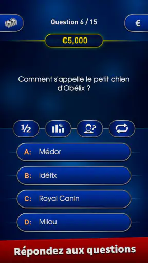 Millionnaire Quizz 2025 screenshot