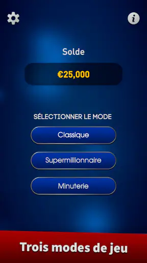 Millionnaire Quizz 2025 screenshot