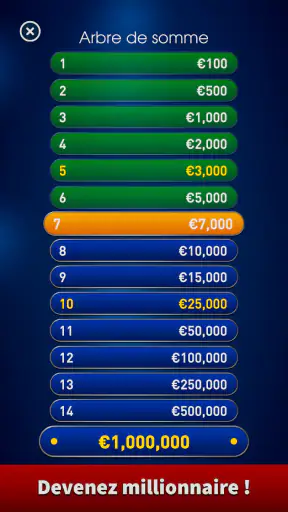 Millionnaire Quizz 2025 screenshot