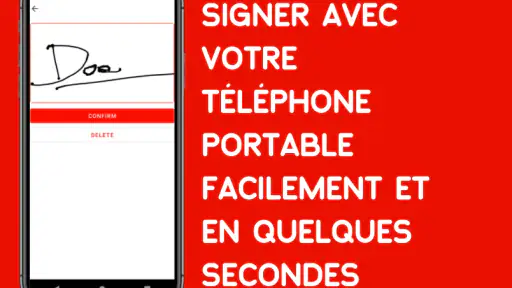 Modifier PDF, signer, écrire screenshot