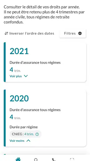Mon compte retraite screenshot