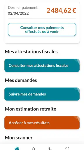 Mon compte retraite screenshot