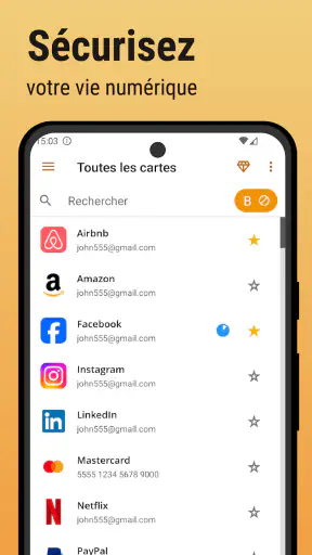 Mots de passe et clés－Safe screenshot
