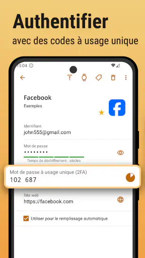 Mots de passe et clés－Safe screenshot