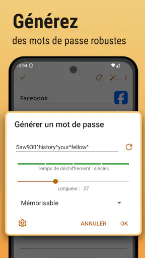 Mots de passe et clés－Safe screenshot