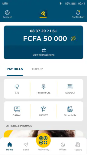 MTN MoMo screenshot