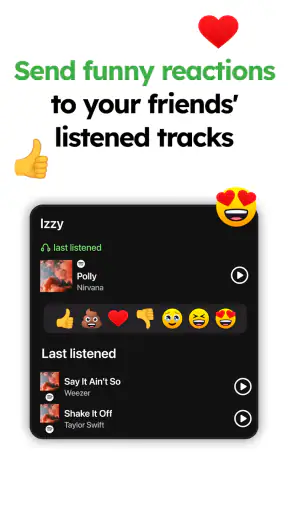 MUBR - see what friends listen screenshot