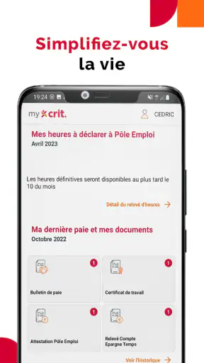 My-Crit - L'espace Intérimaire screenshot