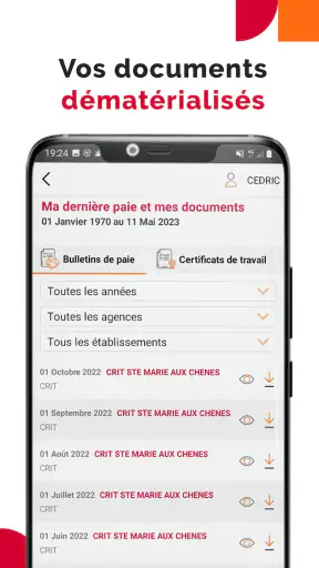 My-Crit - L'espace Intérimaire screenshot