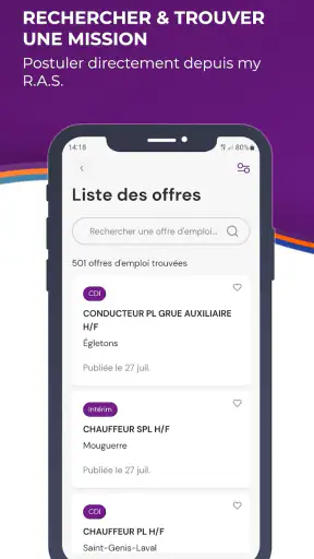 my RAS – Emploi et Intérim screenshot
