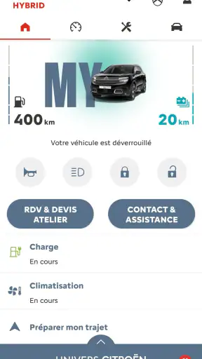 MyCitroën screenshot
