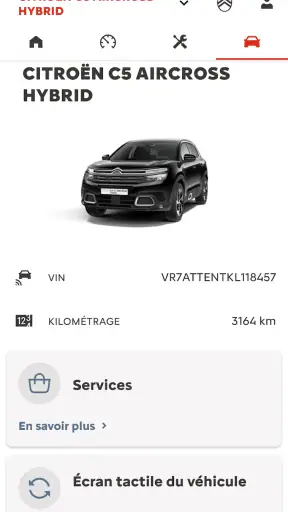 MyCitroën screenshot