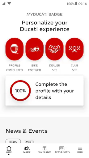 MyDucati screenshot