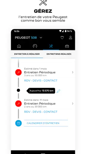 MYPEUGEOT APP screenshot