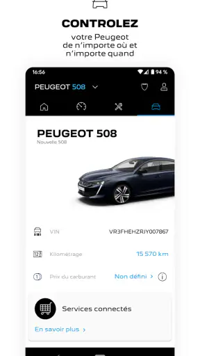 MYPEUGEOT APP screenshot