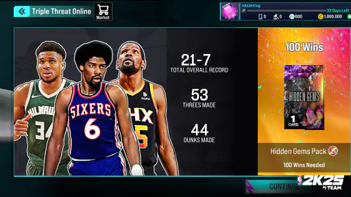 MyTEAM NBA 2K25 screenshot