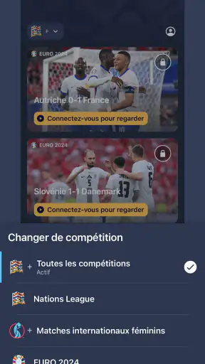 Nations League et EURO féminin screenshot