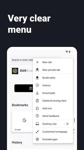 Navigateur Internet - ZEUS screenshot