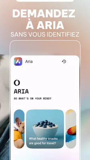 Navigateur Opera avec IA screenshot