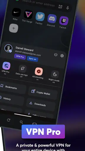 Navigateur Opera bêta screenshot
