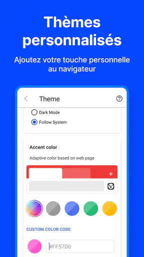 Navigateur Vivaldi : Rapide screenshot