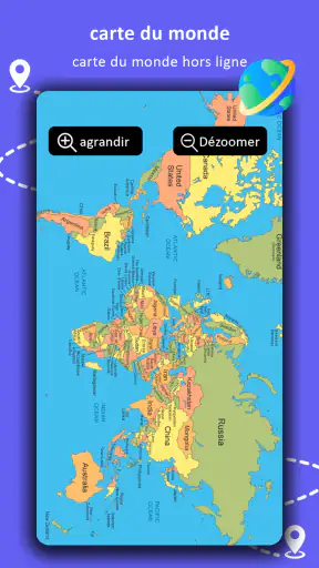 Navigation GPS, cartes et screenshot