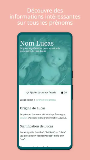 Noms de Bébé / Prénoms 2025 screenshot