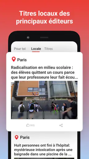 Nouvelles locales - Temps réel screenshot