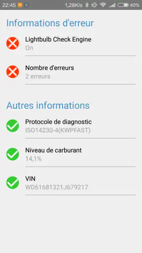 Obd Arny - ELM327 car scanner screenshot